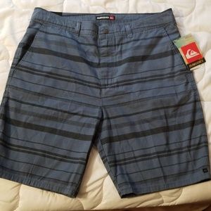 Quicksilver blue black striped shorts NWT sz 34